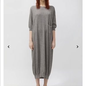 Lauren Manoogian Grey Alpaca Big Crewneck Dress